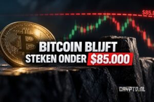 Bitcoin blijft steken onder $85.000