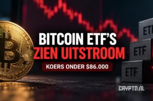 Bitcoin ETF’s zien uitstroom nu koers onder $86.000 blijft